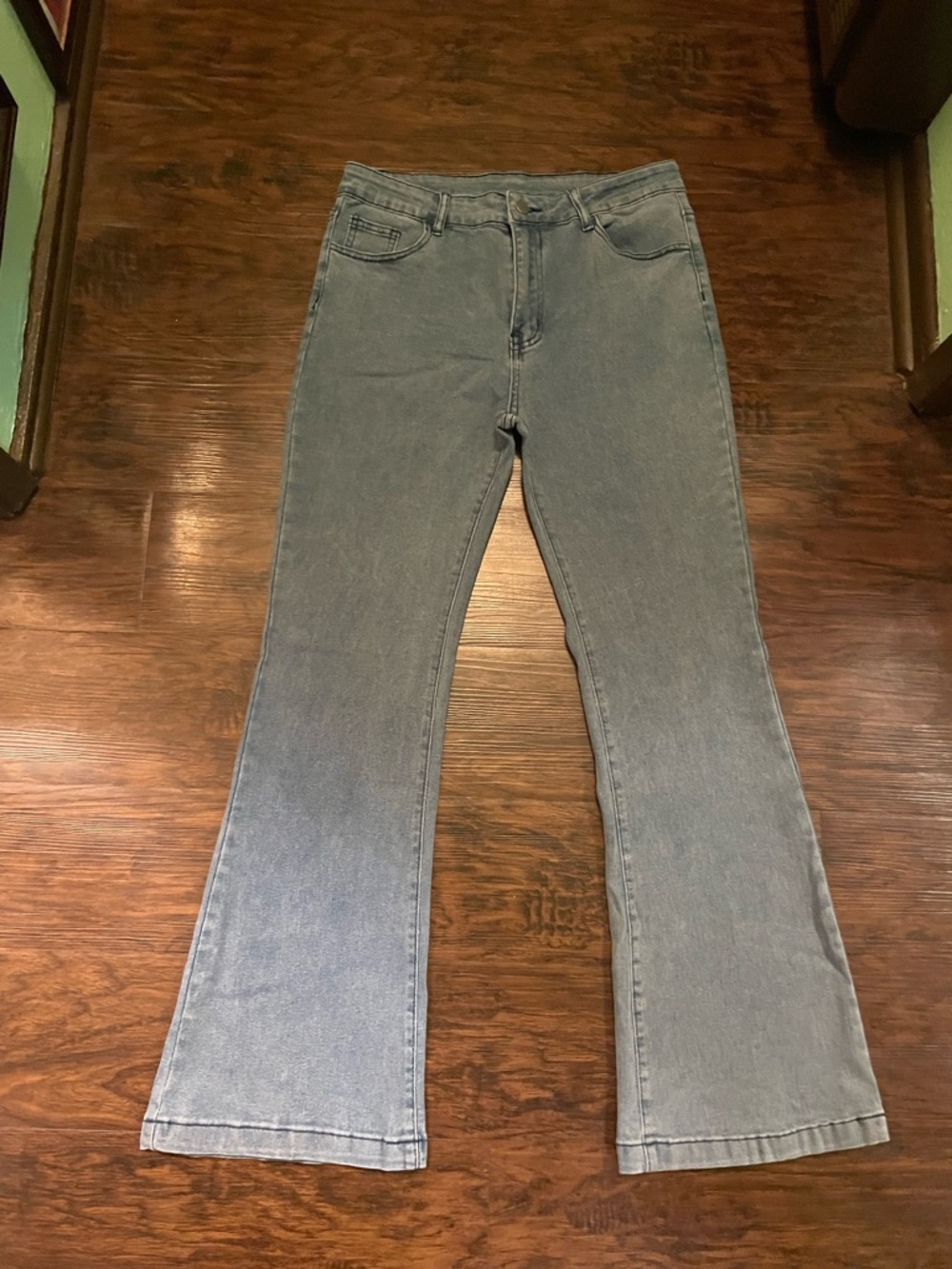 Fulunzi Classic High-Rise Women's Jeans in Light Blue Size XL